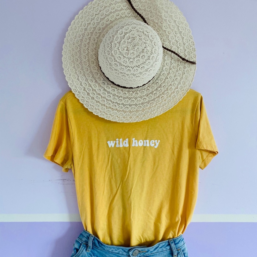 “Wild Honey” Short Sleeved Yellow T-shirt